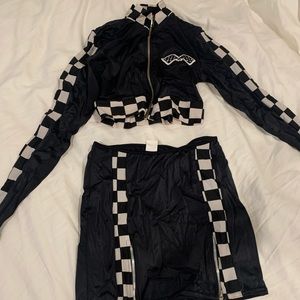 2 piece racecar girl costume